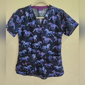 NWOT Carhartt Horse Scrub Top